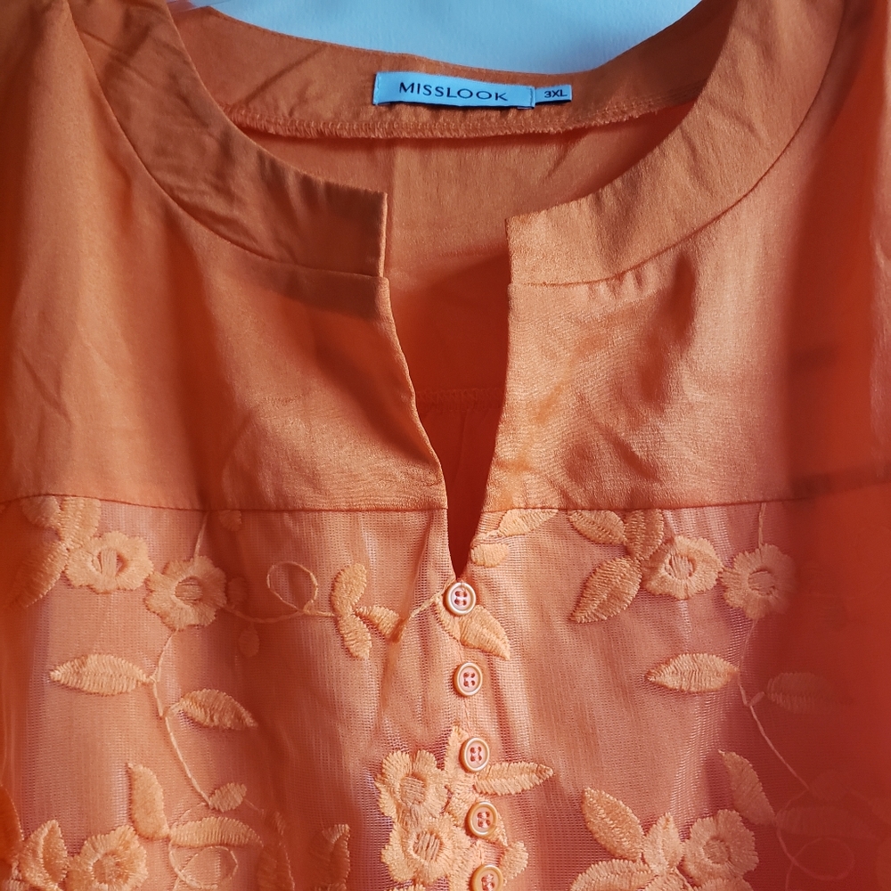Womens blouse / top orange 3x